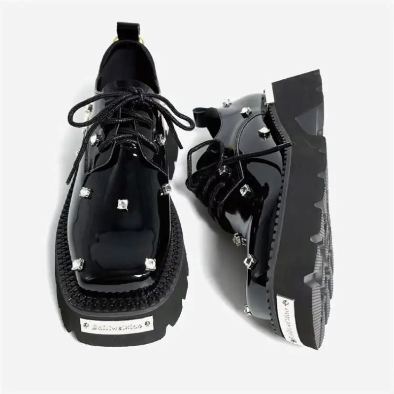 Women'S Shoes Trending 2025 - 女性ローファークリスタルプラットフォーム分厚いメアリージェーンズの靴 2025 カジュアルスポーツサンダル高級トレンドスニーカーレースアップ女性