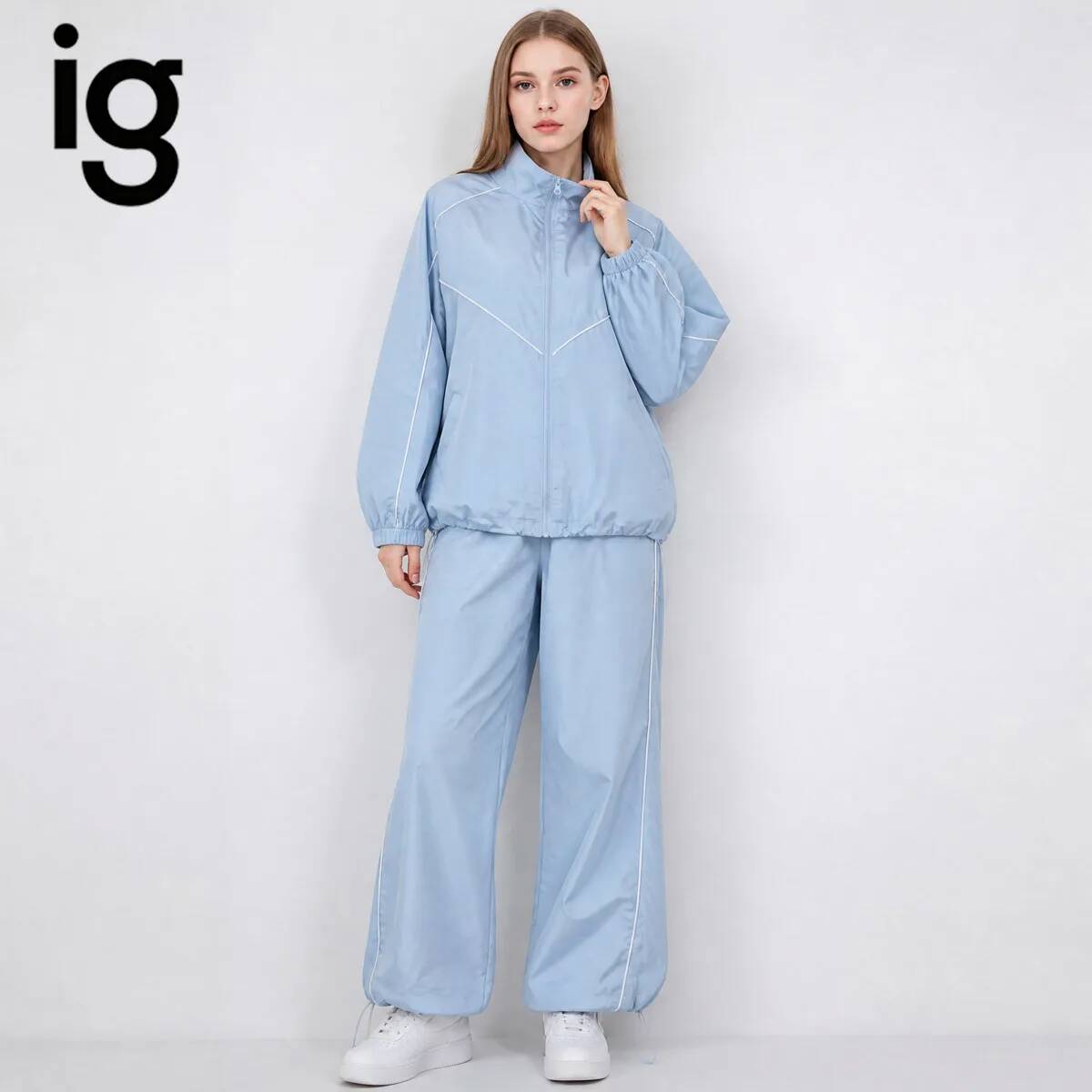 Women Shoes Joggers - IG レディース 2 ピース トラックスーツ セット
