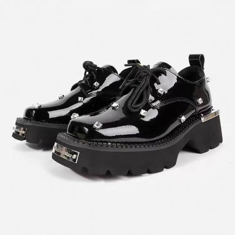 女性ローファークリスタルプラットフォーム分厚いメアリージェー - Women'S Shoes Trending 2025 のレビューと価格