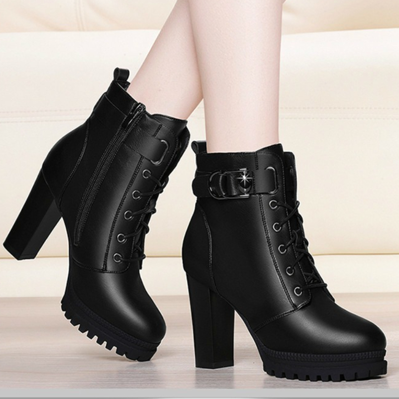 エレガントなハイヒールレディースブーツ、プラットフォームチャ - Women'S Shoes Trending 2025 のレビューと価格