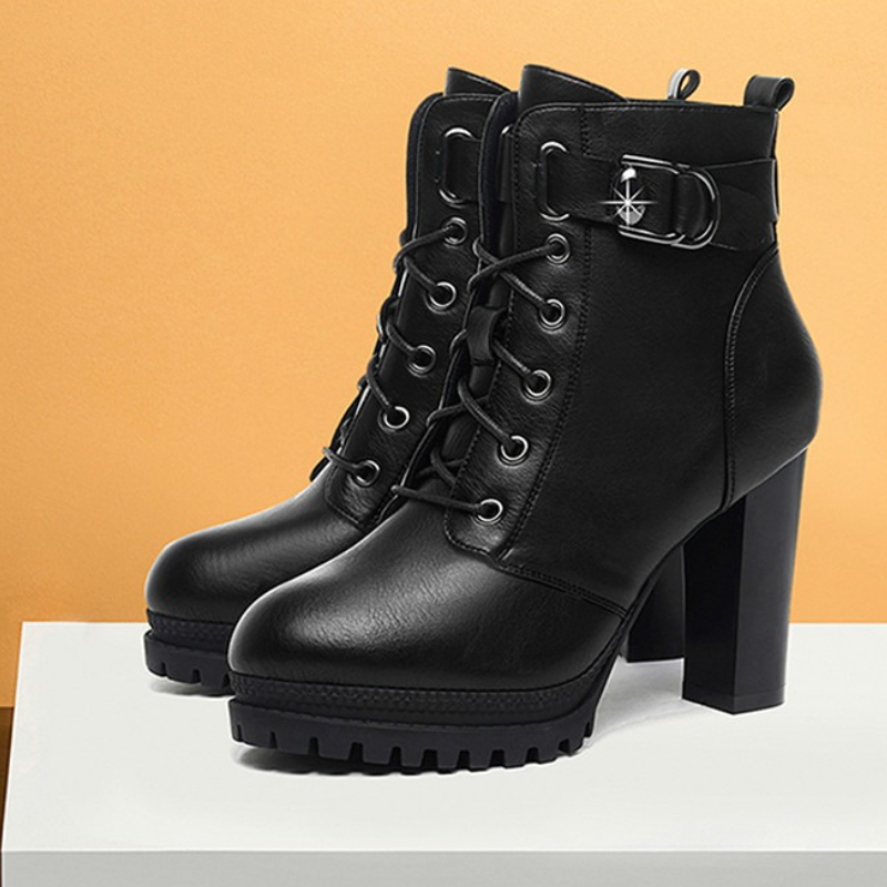 エレガントなハイヒールレディースブーツ、プラットフォームチャ - Women'S Shoes Trending 2025 のレビューと価格