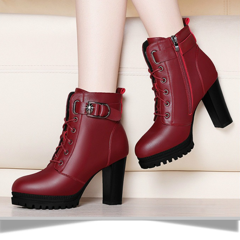 エレガントなハイヒールレディースブーツ、プラットフォームチャ - Women'S Shoes Trending 2025 のレビューと価格