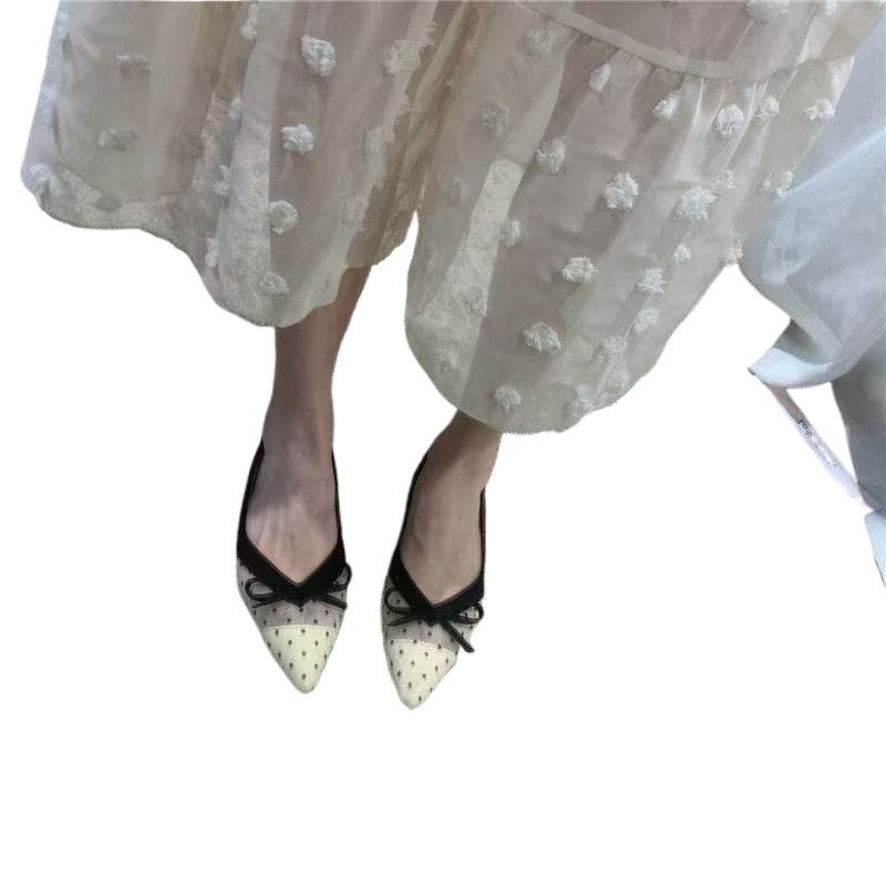 2026年夏新作 水玉模様 シングルシューズ エアメッシュ  - Pointed Toe Flat のレビューと価格