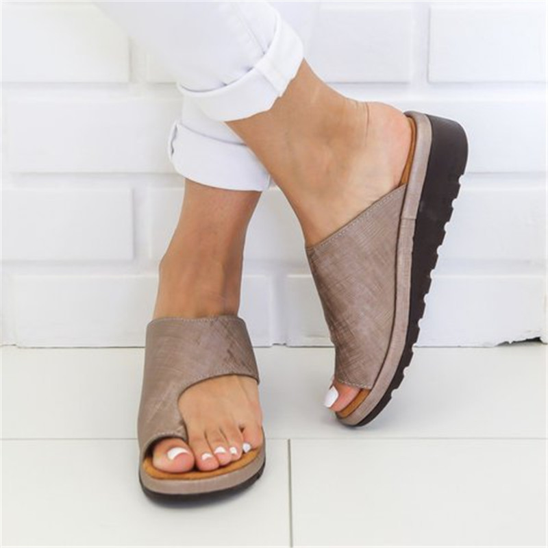 女性のサンダル新しい女性の靴快適なプラットフォームフラットソ - Women'S Shoes With Bunions のレビューと価格