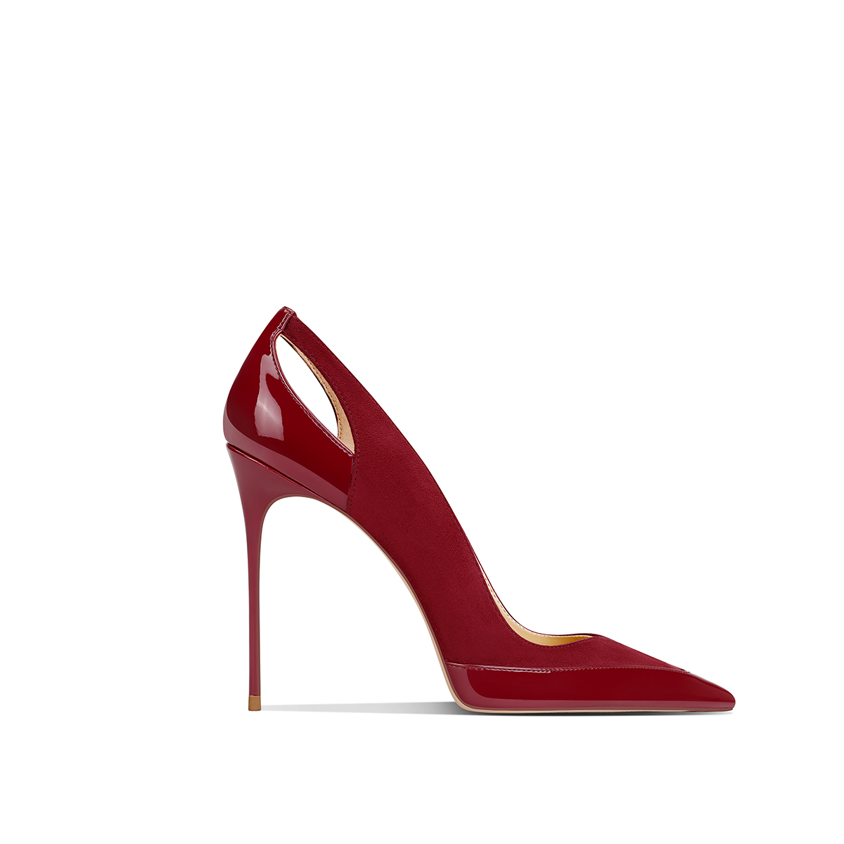 新しい黒のパテントレザーのパッチワークハイヒール、オリジナル - Women'S Shoes To Buy のレビューと価格