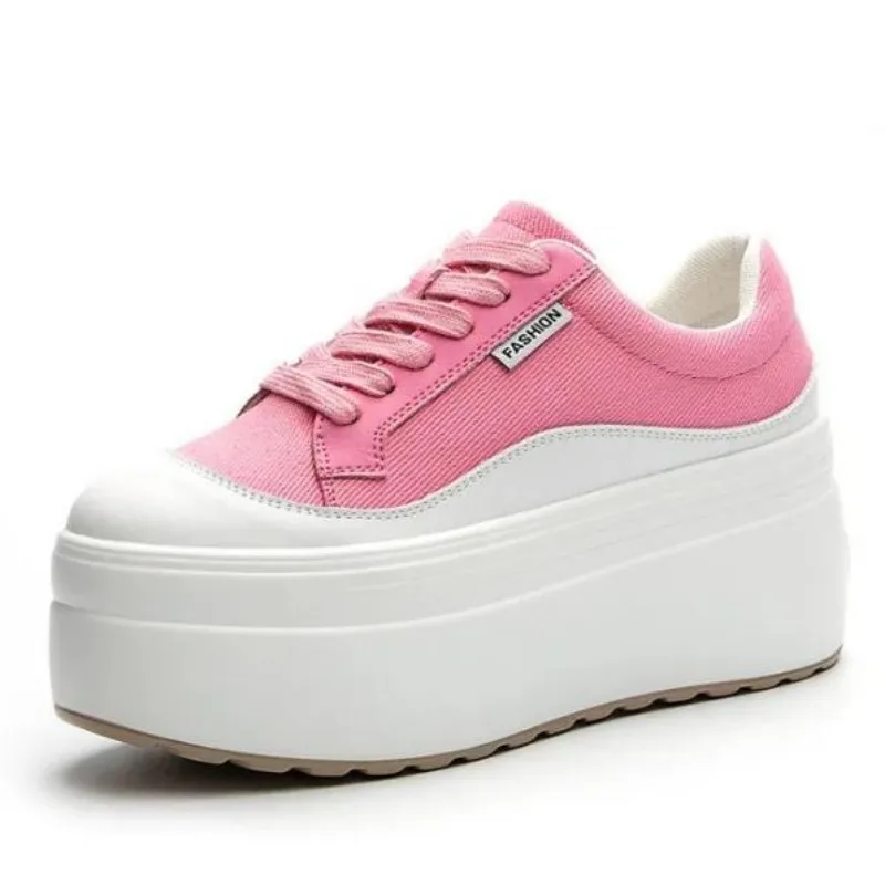 女性用本革スニーカー,プラットフォームシューズ,隠しヒール, - Women Shoes Sale のレビューと価格