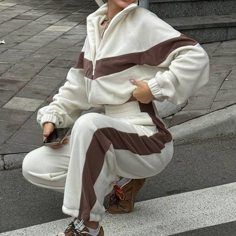 ツーピースセットパンツセットトラックスーツ女性ジョガー Y2 - Women Shoes Joggers のレビューと価格