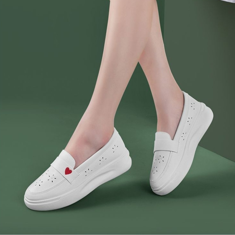 韓国風トレンドプラットフォームナースシューズ レディース カ - Women'S Shoes For Standing All Day のレビューと価格
