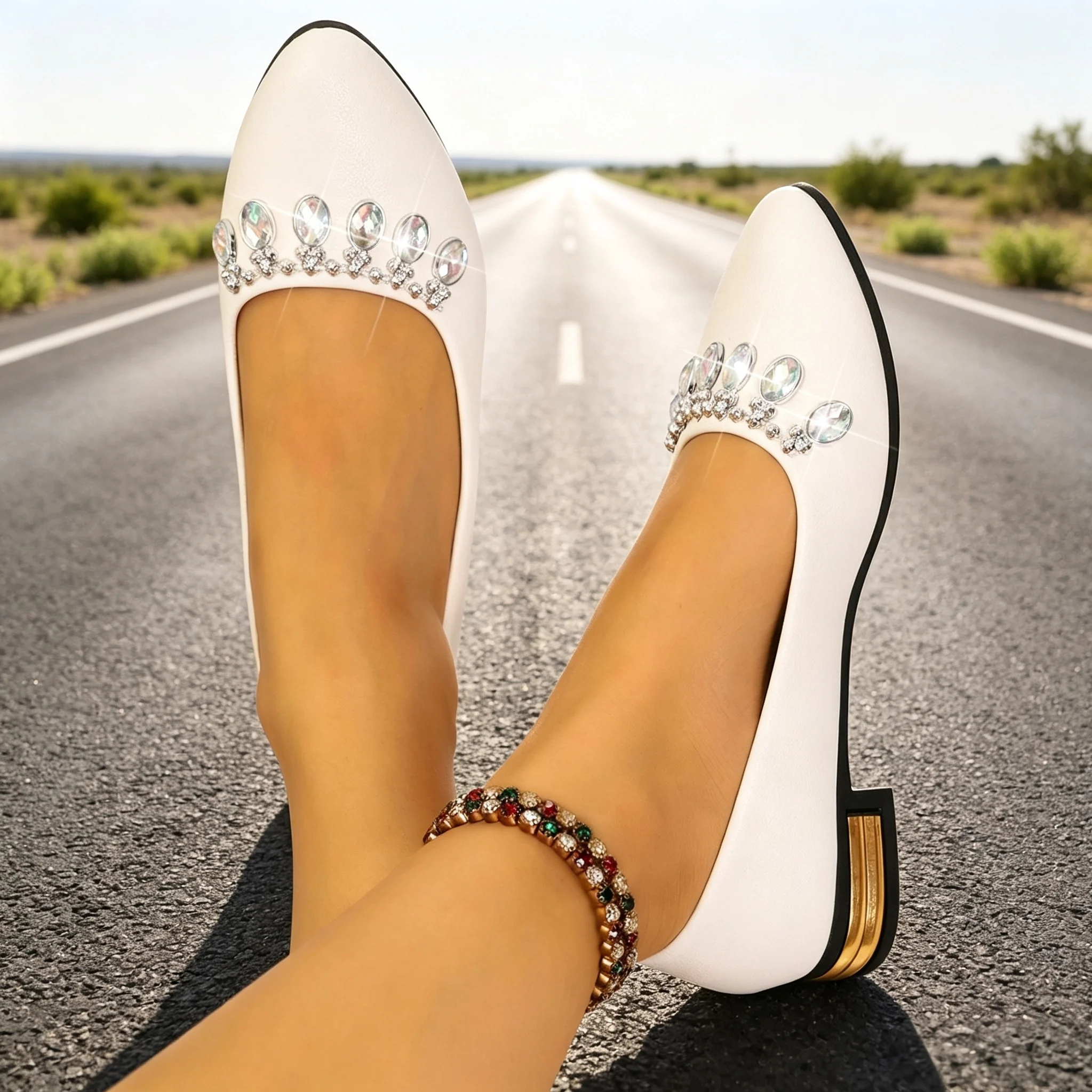 レディースフラットシューズ ポインテッドトゥ バレエシューズ - Pointed Toe Flat のレビューと価格