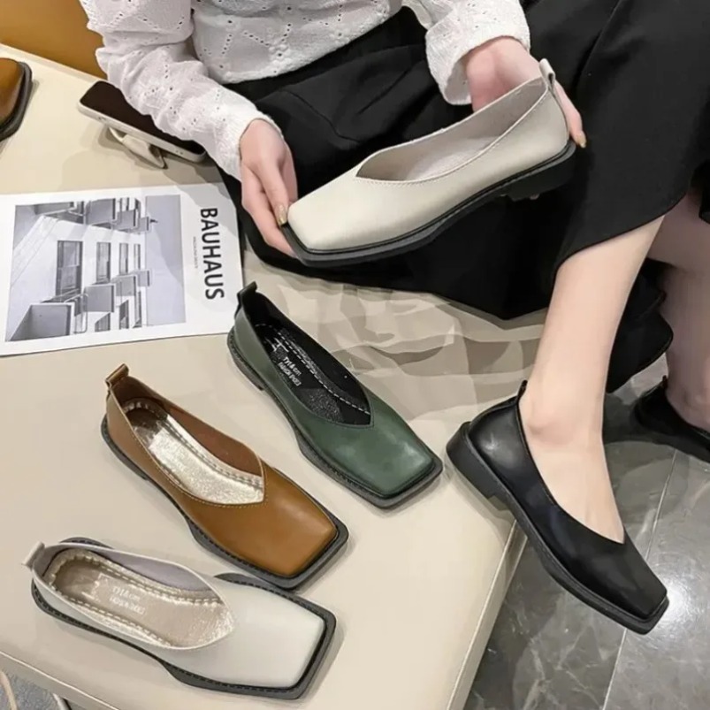ローマ風レディースローヒールパンプス、女性用フラットシューズ - Women'S Shoes For Fall のレビューと価格