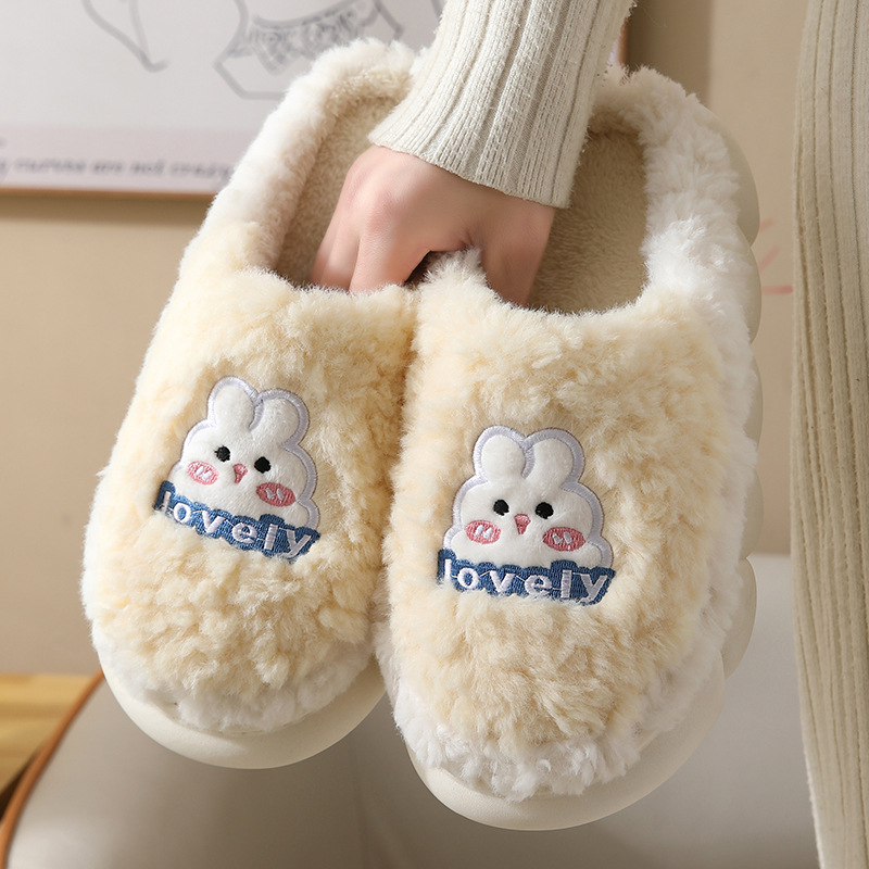 女性用冬用漫画柄キュートなふわふわホームスリッパ 厚底 暖か - Women'S Shoes For Fall のレビューと価格