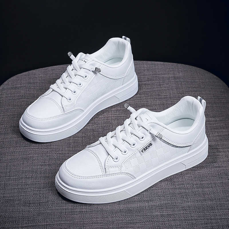 秋の厚底スニーカー ホワイト トレーニングシューズ レディー - Women'S Shoes To Buy のレビューと価格